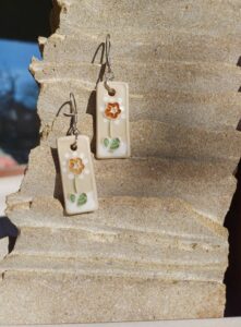 cercei din ceramica handmade